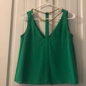 BCBG silk green tank